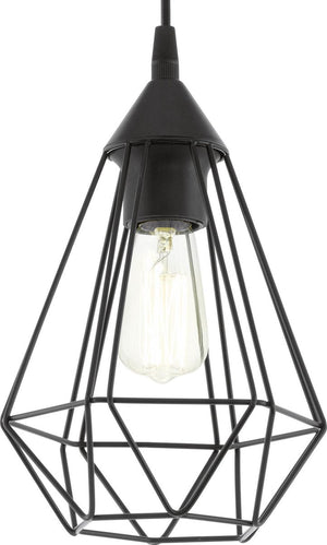Eglo tarbes hanglamp - e27 - ø 17,5 cm - zwart