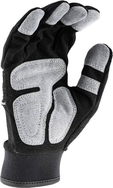 Dewalt werkhandschoenen l - bescherming en comfort - extra padding - badstof achterkant voor afvegen voorhoofd - grijs geel