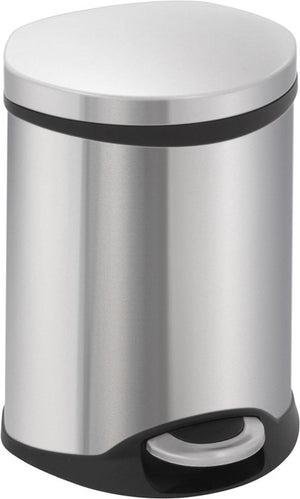 Eko - shell bin pedaalemmer 6 liter - stainless steel plastic - mat rvs - prullenbak