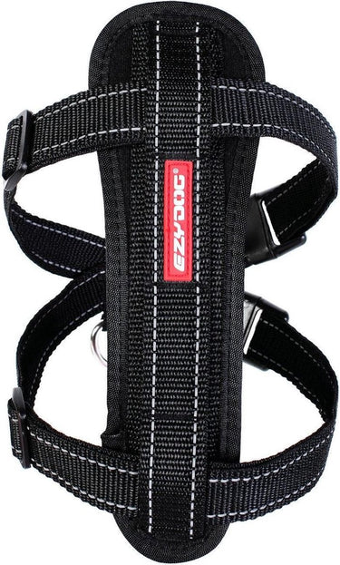 Ezydog chest plate hondentuig met autogordel zekering - honden harnas - m - zwart