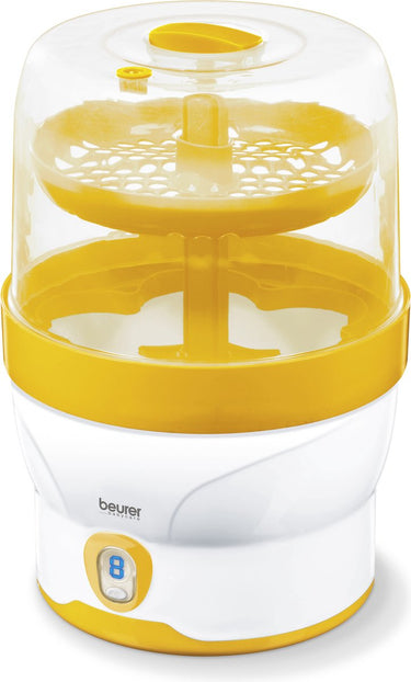 Beurer by 76 flessensterilisator - elektrisch - stoom damp - led display - afteltimer met optisch akoestisch signaal - tot 6 flesjes tegelijk - automatische uitschakeling - incl. tang en maatbeker - 3 jaar garantie