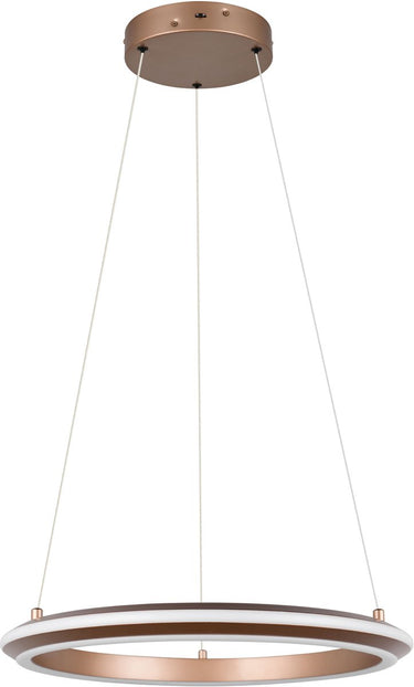 Trio amador - hanglamp - mokka - incl. 1x smd 34 w - dimbaar met schakelaar - plafondbevestiging - in hoogte verstelbaar - dip - schakelaar
