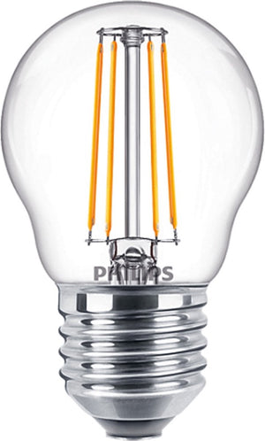 Philips led kogel e27 4,3-40w 2700k filament helder - led3749