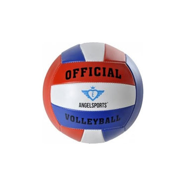 Engelhart volleybal in pvc, rood blauw wit, machine genaaid, maat 5