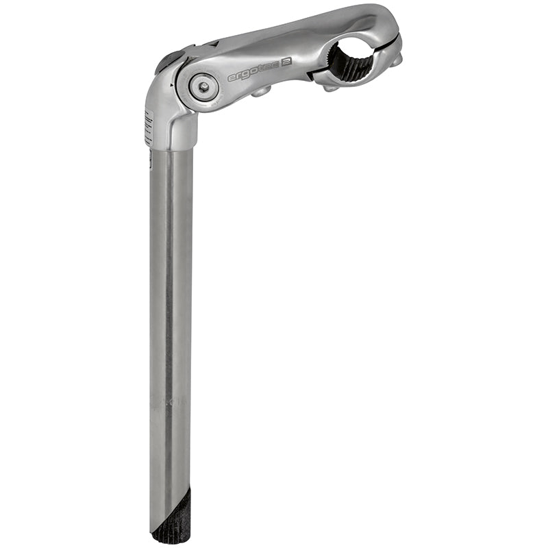 Ergotec stuurpen Kobra Vario tube 22.2 90 rvs zilver