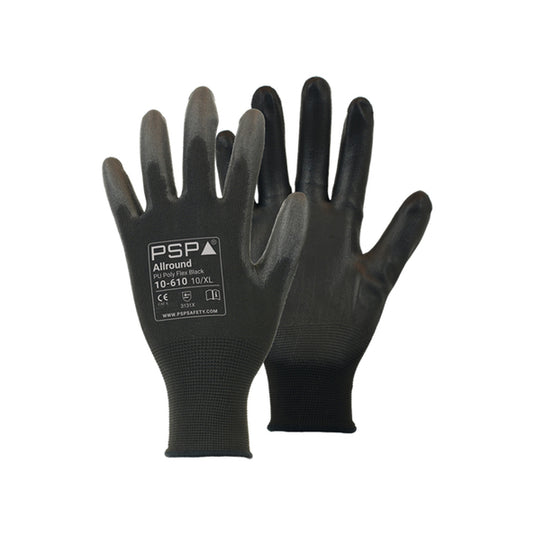 Psp 10-610 pu zwart werkhandschoen maat 10 xl (12 paar)