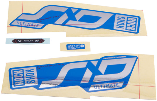 Rockshox decor set decal set rs sid ult. 80-100mm f.blue