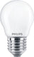 Philips led e27 - 2.2w (25w) - warm wit licht - niet dimbaar - 2 stuks
