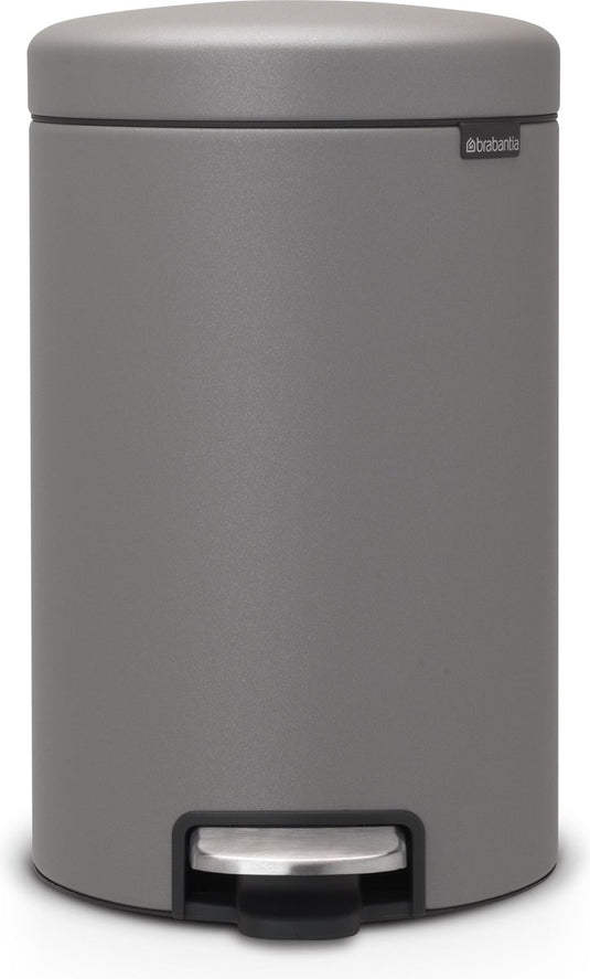 Brabantia newicon prullenbak - 12 liter - mineral concrete grey
