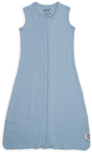 Lodger hopper - hydrofiele slaapzak baby - blauw - 0.3 tog - 80cm - biologisch katoen - zomerslaapzak babyslaapzak