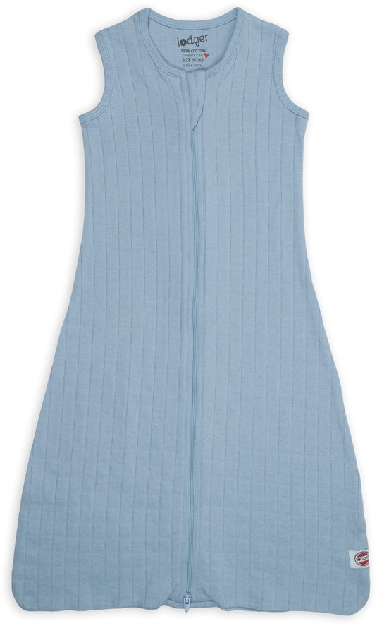 Lodger hopper - hydrofiele slaapzak baby - blauw - 0.3 tog - 80cm - biologisch katoen - zomerslaapzak babyslaapzak