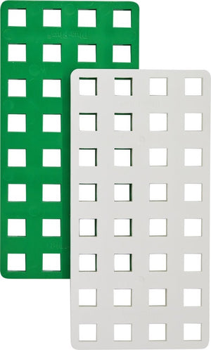 Plus-plus big bouwplaat groen wit 2 delige bouwset - 3287 - bouwspeelgoed - constructiespeelgoed - set met bouwstenen - vanaf 1 jaar