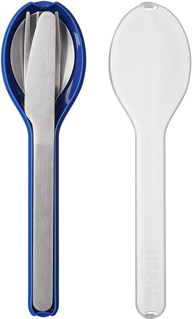 Mepal - ellipse bestekset 3-delig - mes. vork en lepel - rvs - vivid blue