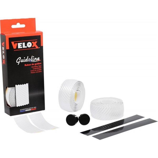 Velox stuurtape Carbon geperforeerd wit (2st)