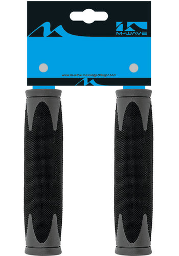 M-wave handvatset atb zwart grjs 130mm 2-componenten