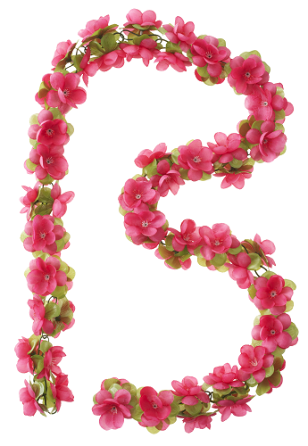 Basil bloemenstreng Flower Garland 120cm fuchsia