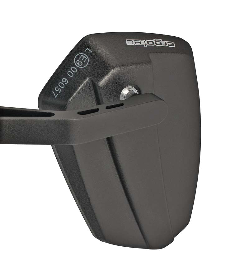 Load image into Gallery viewer, Ergotec Spiegel M-77 korte arm 120 x 80-55 mm aluminium zwart gezandstraald
