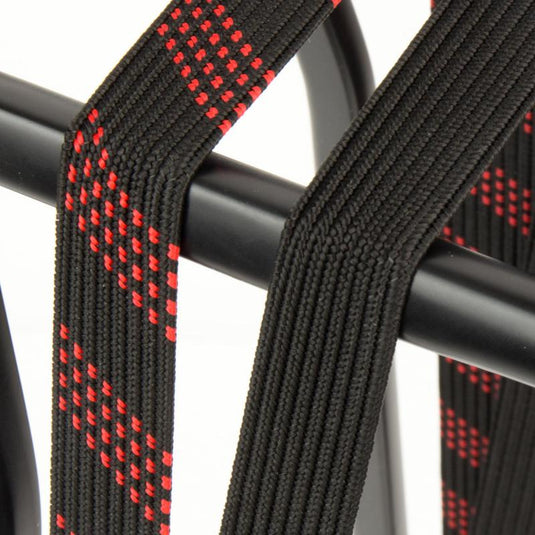 Qibbel widek veiligheidsbinder suv stalen haak 54cm zwart felrood