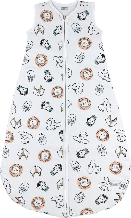 Meyco baby animal baby zomerslaapzak rond - multicolour - 74cm - 0.5 tog