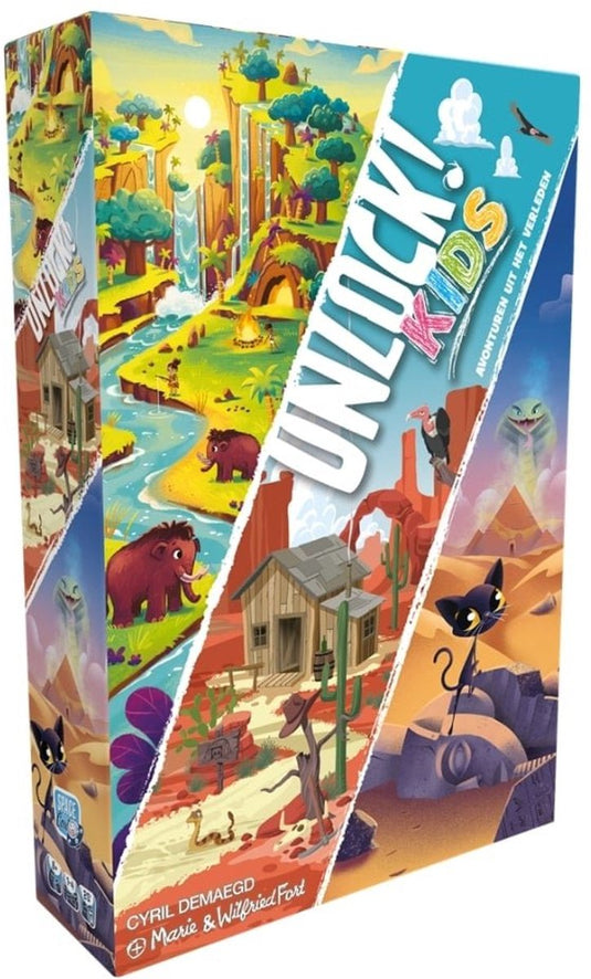 Space cowboys unlock! kids - avonturen uit het verleden - nederlandstalig bordspel