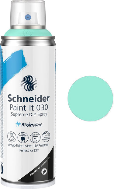Schneider schrijfwaren schneider spuitbus verf - paint-it 030 - diy spuitverf - acrylverf - 200ml - mint pastel - s-ml03052040