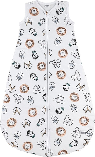 Meyco baby animal baby slaapzak rond gevoerd - multicolour - 86cm - 2.5 tog