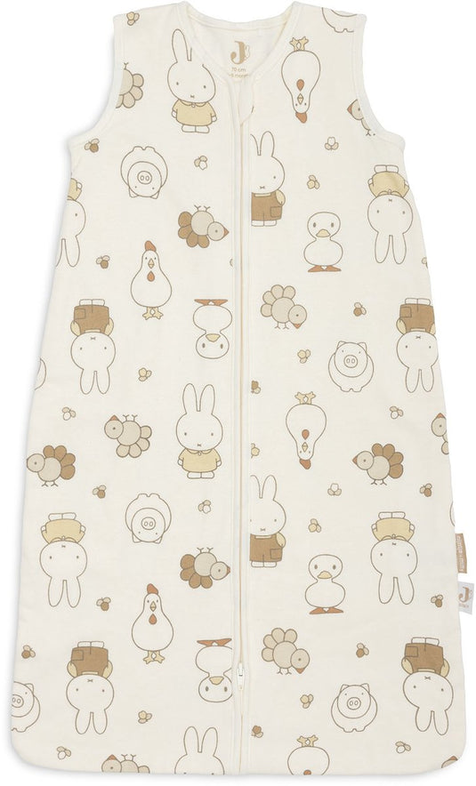Jollein slaapzak baby mouwloos 70cm - jersey - miffy family farm