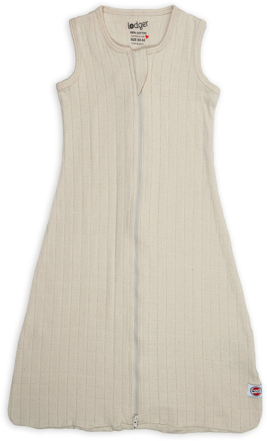 Lodger hopper - hydrofiele slaapzak baby - creme - 0.3 tog - 62cm - biologisch katoen - zomerslaapzak babyslaapzak