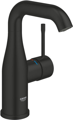 Grohe essence new m-size wastafelmengkraan – draaibare uitloop – aquaguide – push-open – matte black