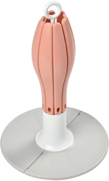 Béaba flessenrek - opvouwbaar droogrek - compact hygiënisch afdruiprek voor zuigflessen - voor 8 baby flessen accessoires - flower roze