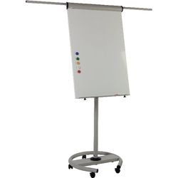 Mobiele flipchart bi-office ea4806146 wit grijs