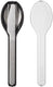 Mepal - ellipse bestekset 3-delig - mes. vork en lepel - rvs - nordic black
