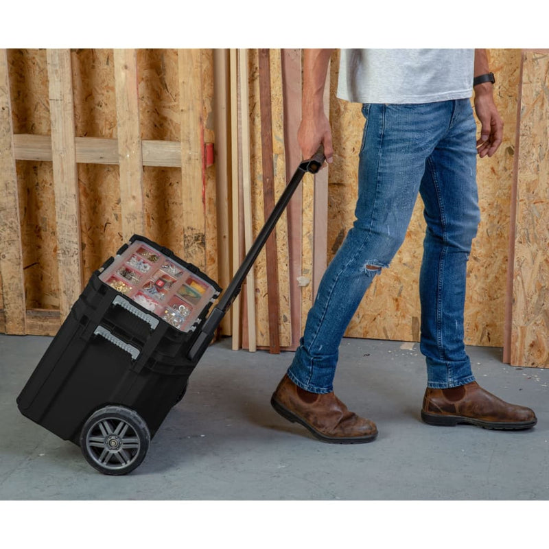 Load image into Gallery viewer, Keter Keter Gereedschapskoffer Connect met organiser mobiel zwart
