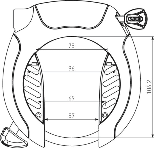 Abus Pro Shield XPlus 5955 ART2 - Zwart - Ringslot - 9 15