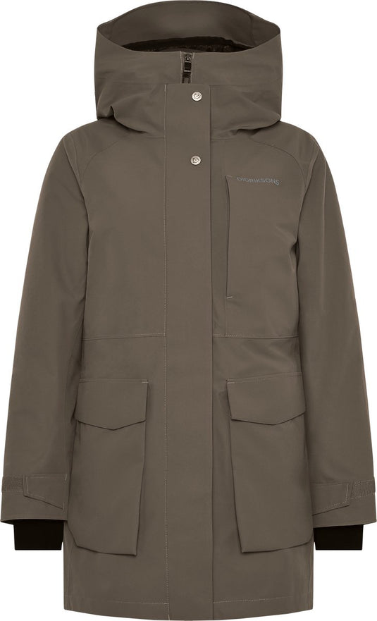 Didriksons harriet wns parka dames outdoorjas - mocha brown