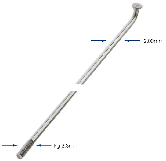 Load image into Gallery viewer, Spaken 296-14 Alpina ø2.00 mm FG 2.3 verzinkt - zilver (144 stuks)
