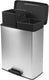 Curver decobin duo prullenbak - 26l+26l - rechthoekig - zilver metallic