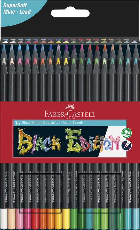 Faber-castell kleurpotloden black edition kleurenassortiment