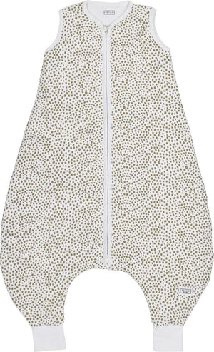 Meyco baby cheetah baby winter slaapoverall jumper - taupe - 80cm - 2.0 tog