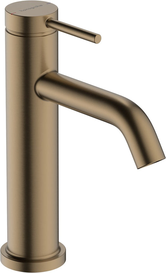 Hansgrohe tecturis s - wastafelkraan - ééngreeps bediening - met trekwaste - 110mm maat - brushed bronze