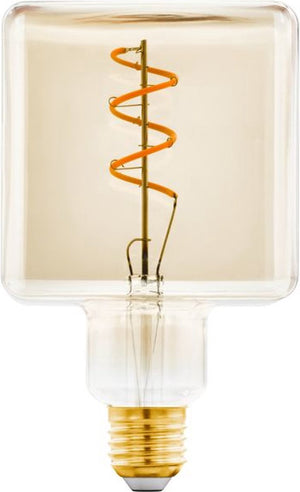 Eglo led lamp - e27 - ø 9,5 cm - amber - vierkant - 1600k - dimbaar