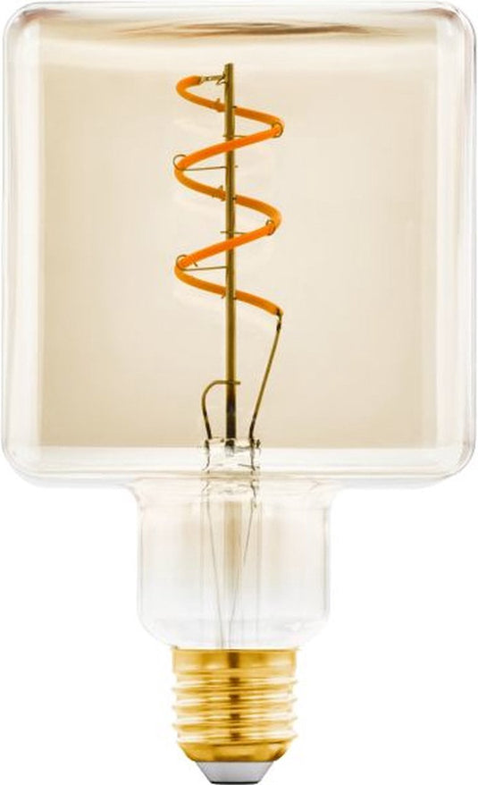 Eglo led lamp - e27 - ø 9,5 cm - amber - vierkant - 1600k - dimbaar