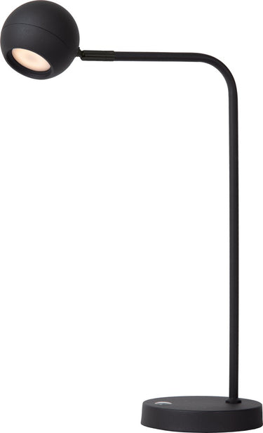 Lucide comet - oplaadbare bureaulamp - accu batterij - led 3 stepdim - 1x3w 2700k - zwart