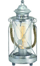 Eglo vintage bradford - tafellamp - 1 lichts - antiek zilver - helder glas
