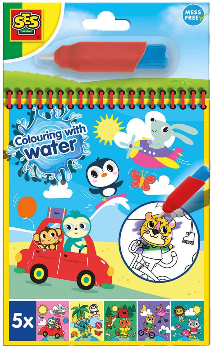 Afbeelding laden in galerijviewer, Ses creative ses kleuren met water kleurboek - op reis
