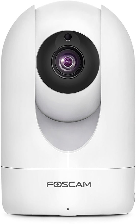 Foscam r4m beveiligingscamera binnen – 4mp super hd ptz ip camera – dual-band wifi – nachtzicht 10m – bewegingsdetectie – privacy modus – microsd opslag – wit