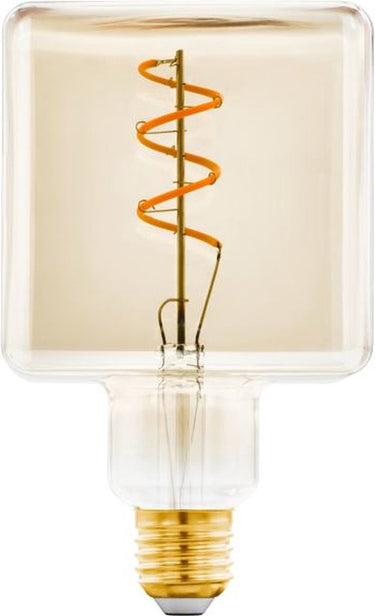 Eglo led lamp - e27 - ø 9,5 cm - amber - vierkant - 1600k - dimbaar