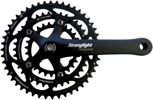Stronglight crankstel impact crankset strongl.impact 28 38 48t black