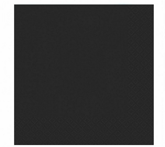 Duni servetten black 3-laags 33x33