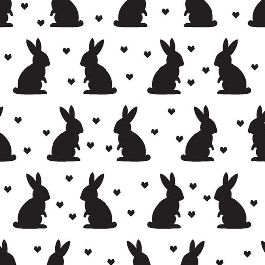 Duni paasservet paashaas zwart wit 33x33cm